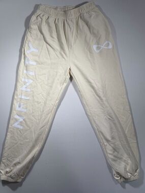 NFINITY Cream Track Pants with White Logo